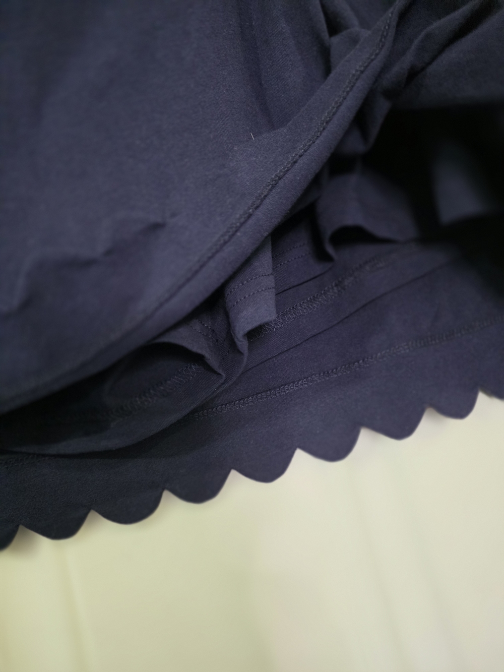 Jones New York Navy Scalloped-Hem Skort - Picture 4 of 5